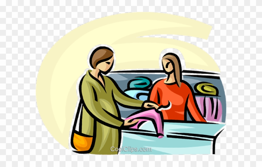 Shopping Clipart Buyer - Women Buying Png Transparent Png