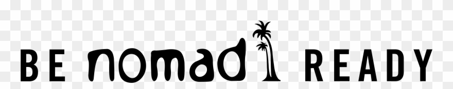 Black Be Nomad Ready Logo - Silhouette Clipart