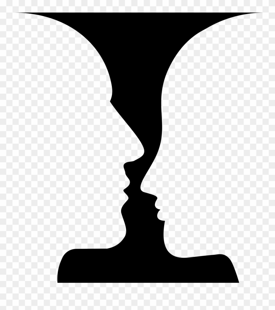 Big Image - Vase Illusion Clipart