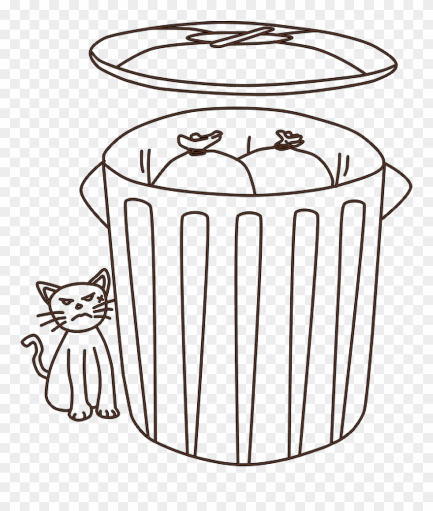 ถัง ขยะ ลาย เส้น Clipart