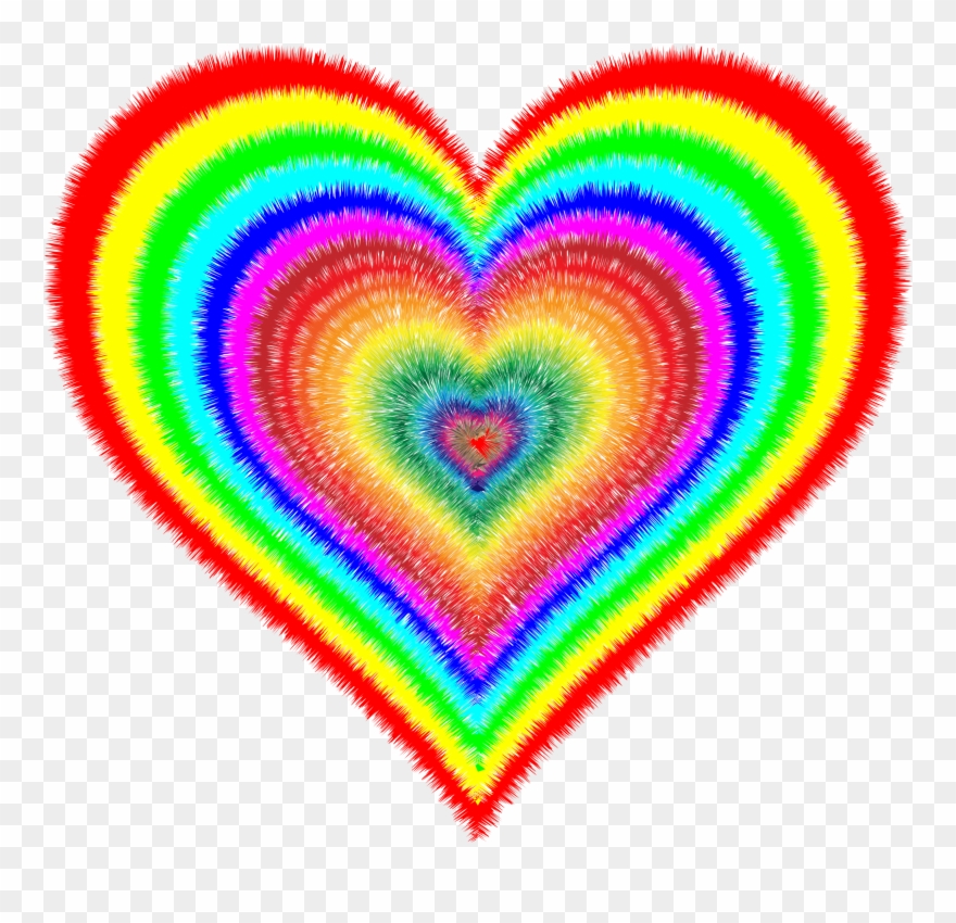 Clip Arts Related To - Tie Dye Love Heart - Png Download