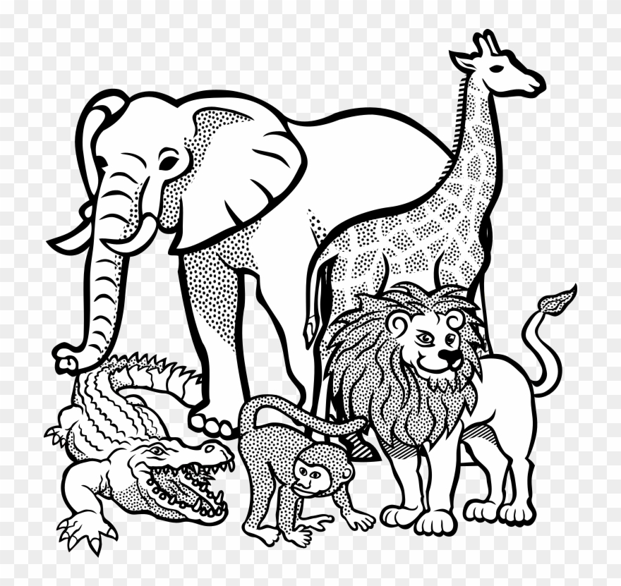 Cheers Vector Champange - Black And White Animals Clipart - Png Download