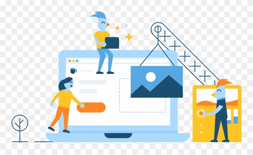 Pages Illo@2x - Landing Page Clipart