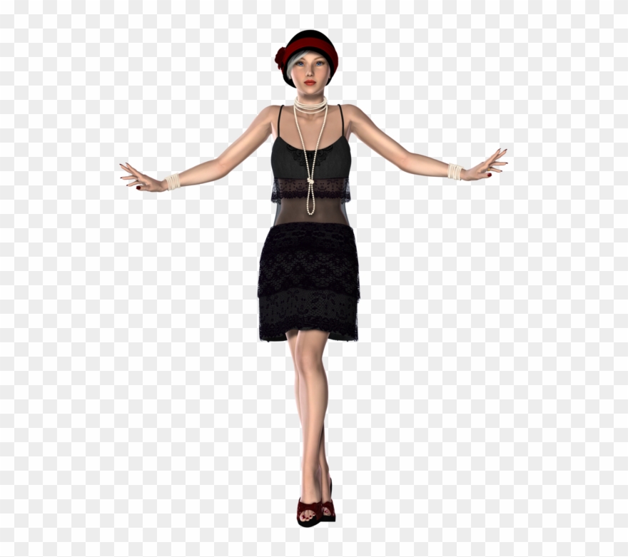 1920s Girl Png Jpg Royalty Free Download - Flappers Png Clipart