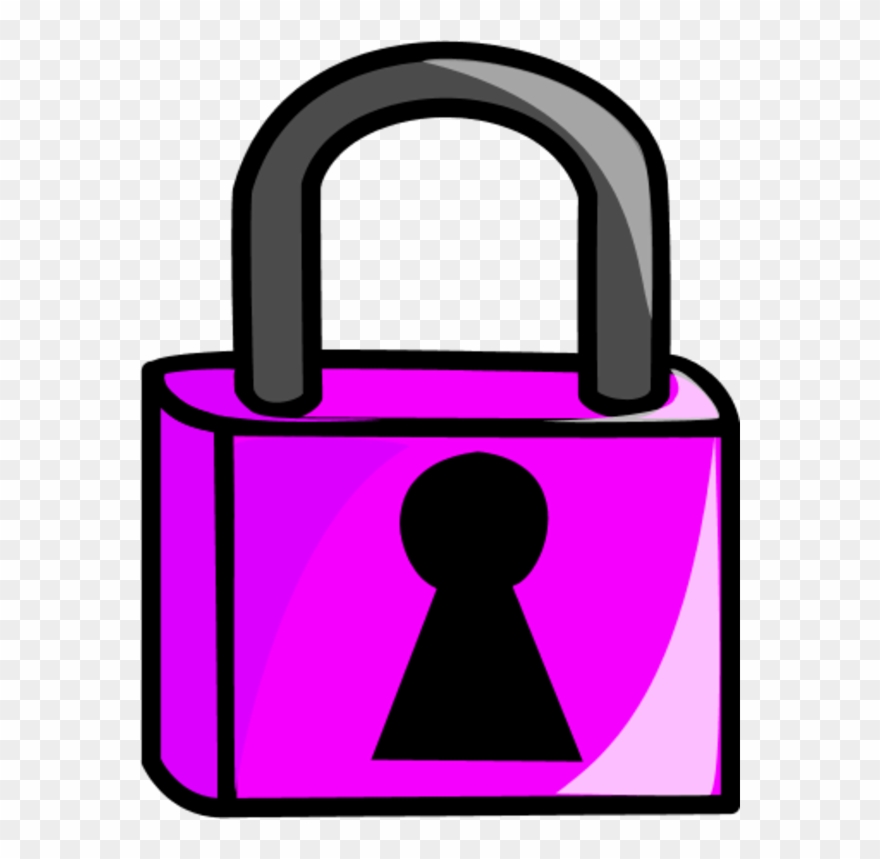 Lock Clipart Pink - Pink Lock Clipart - Png Download