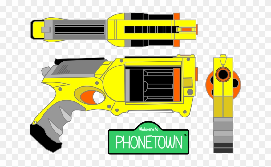 Silhouette At Getdrawings Com Free For Personal - Nerf Gun Clip Art - Png Download