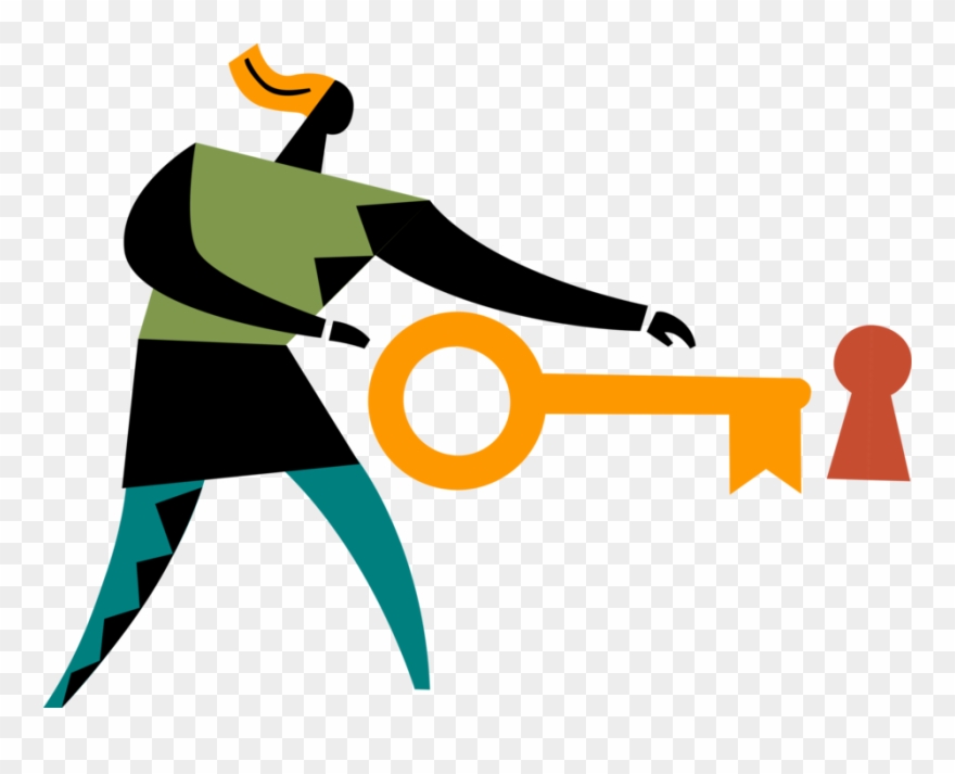 Key Opens Vector Image Illustration Of Security - Keyhole Clipart