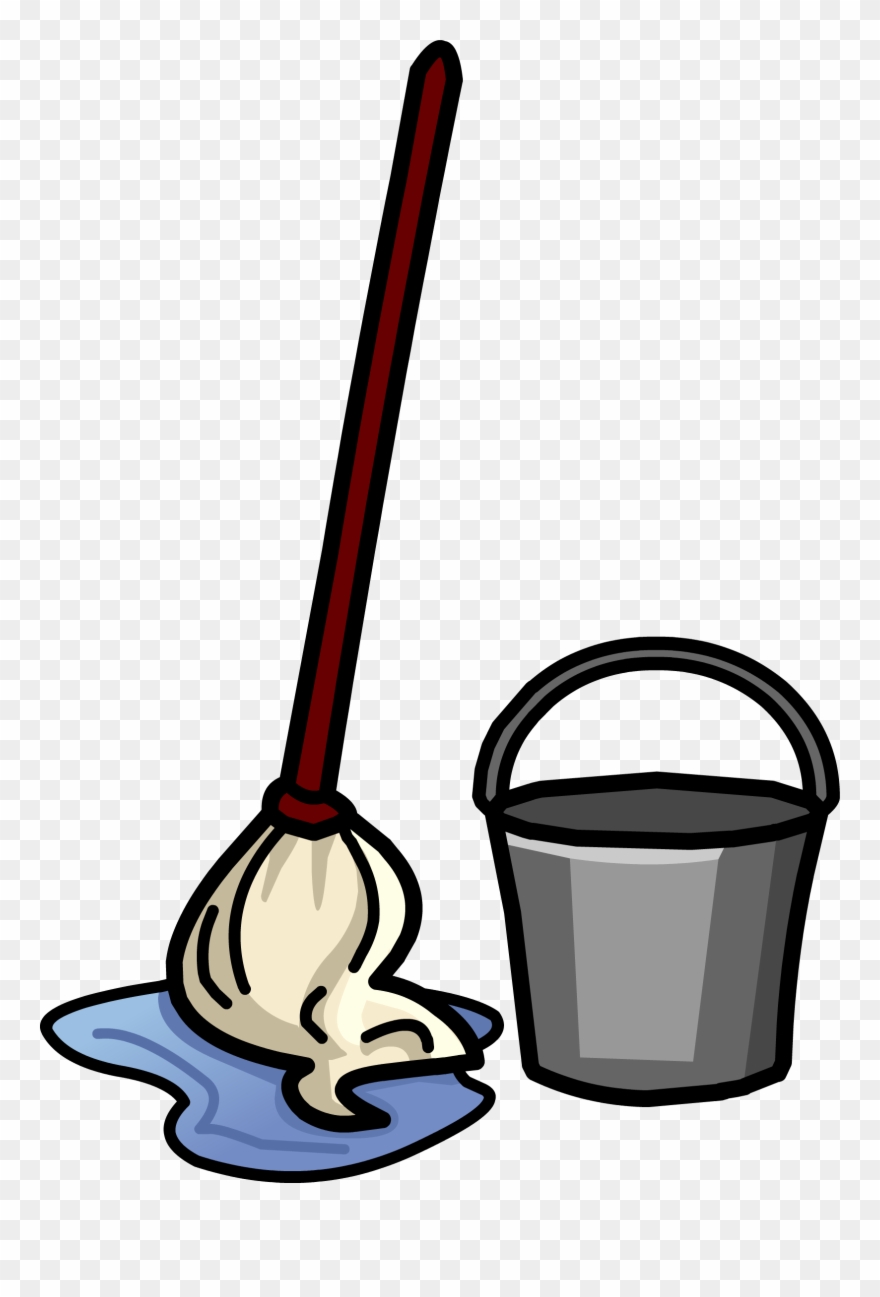 Bucket Broom Janitor Cleaning Ucket Transprent Png - Mop And Bucket Png Clipart