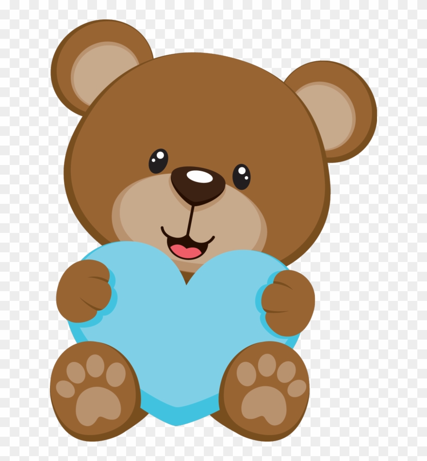 Bear In Crib Clip Art - Ursinho Cha Revelação Png Transparent Png