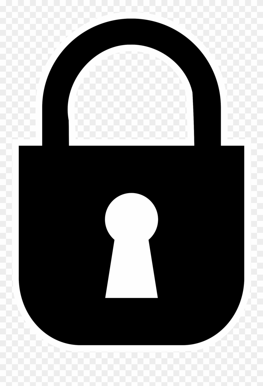 Download Clipart Padlock Monochrome Lock Icon Vector Png