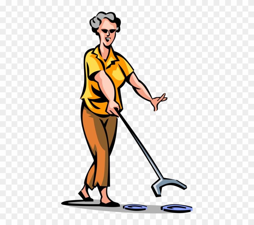Senior Citizen Plays Shuffleboard - Shuffleboard Clip Art - Png Download