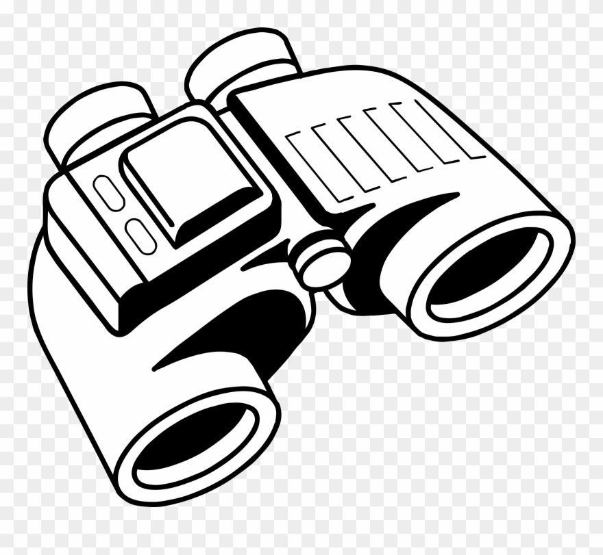 Binoculars Clipart Black And White - Png Download