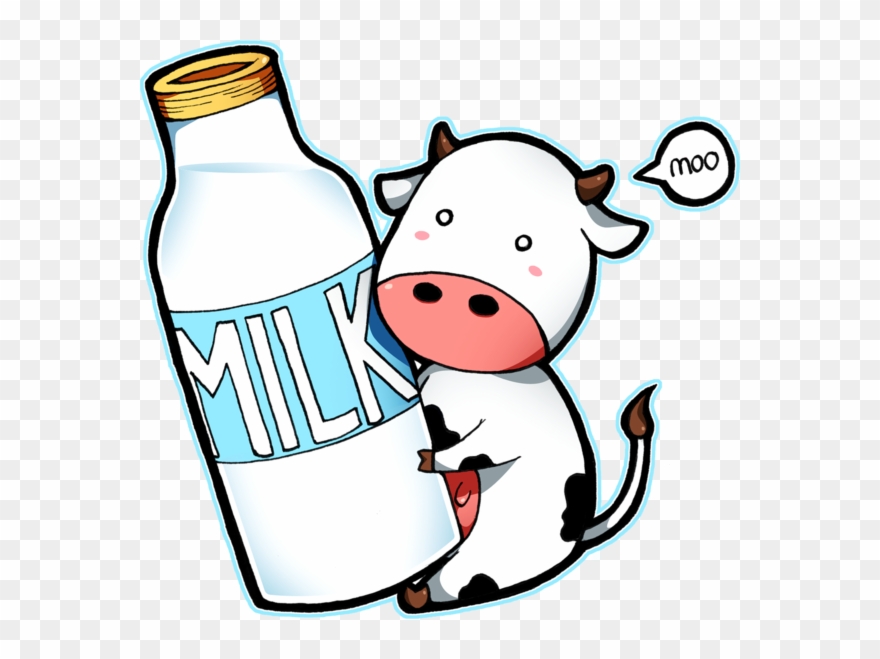 Drawing Cow Milk - Milk And Cow Cartoon Clipart