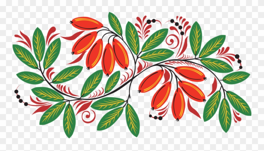 Рябина В Русских Мотивах - Clip Art - Png Download