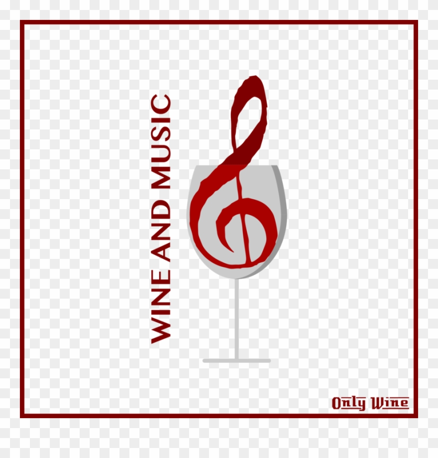 Wine Clipart Wine Glass Clip Art - Treble Clef - Png Download