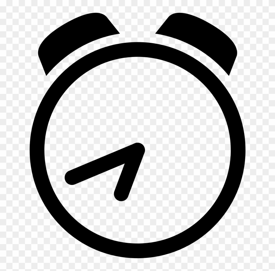 Clock Icon Clipart Scripted - Clip Art Clock Black And White - Png Download