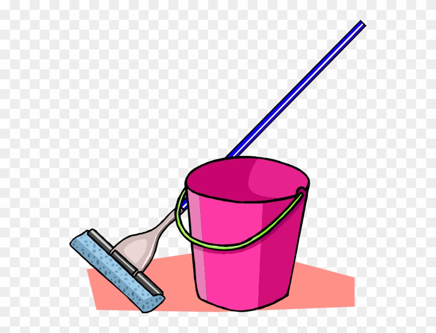 Broom Clip Art Cinderella - Cartoon Mop And Bucket - Png Download