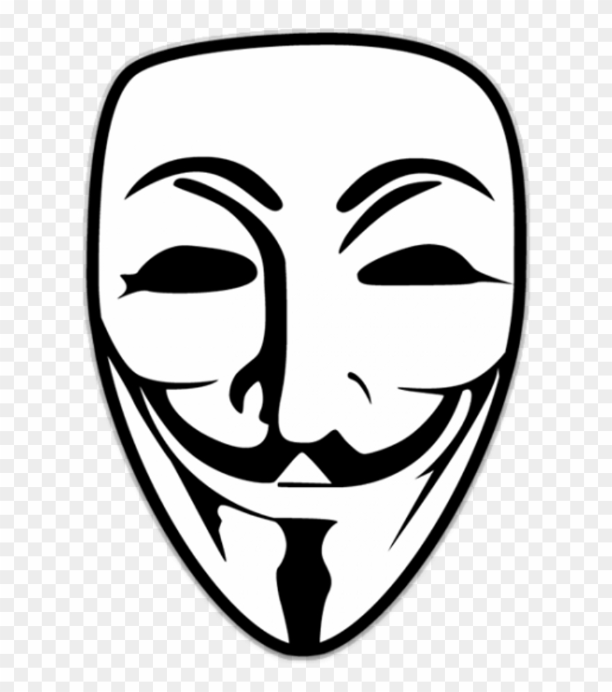 Nachos Drawing Mask - Anonymous Mask Logo Clipart