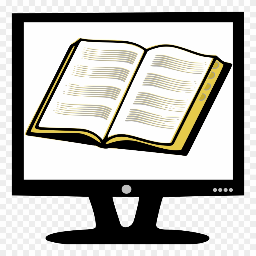 Read On Computer Screen Clipart