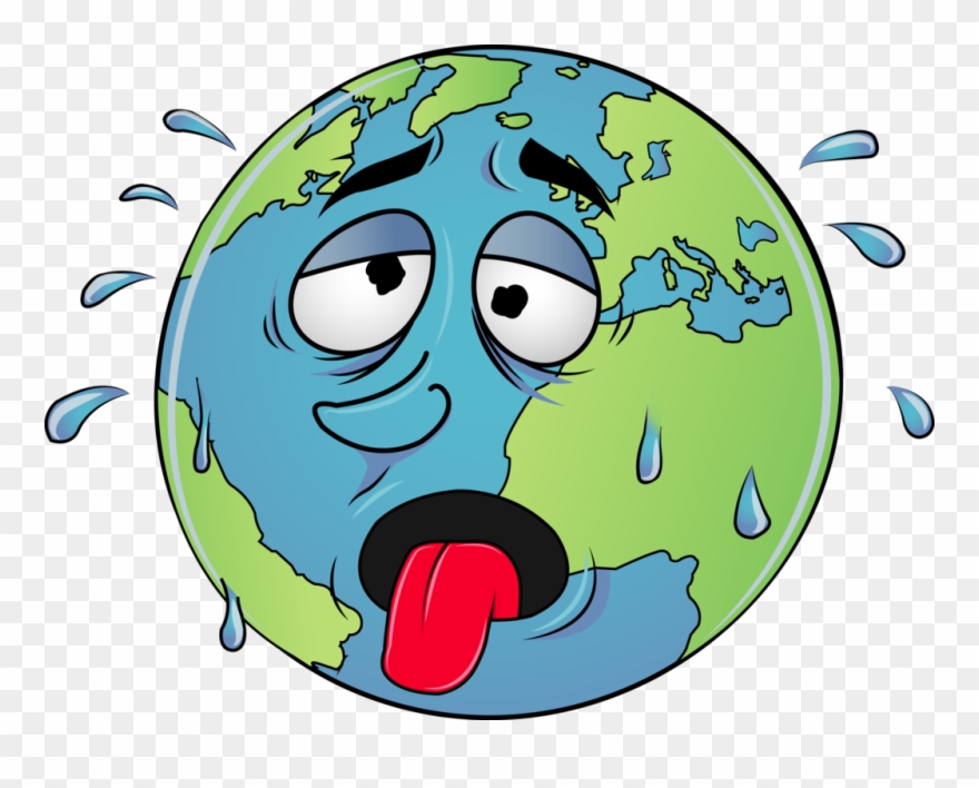 Global Warming Clipart At Getdrawings - Global Warming Earth Cartoon - Png Download