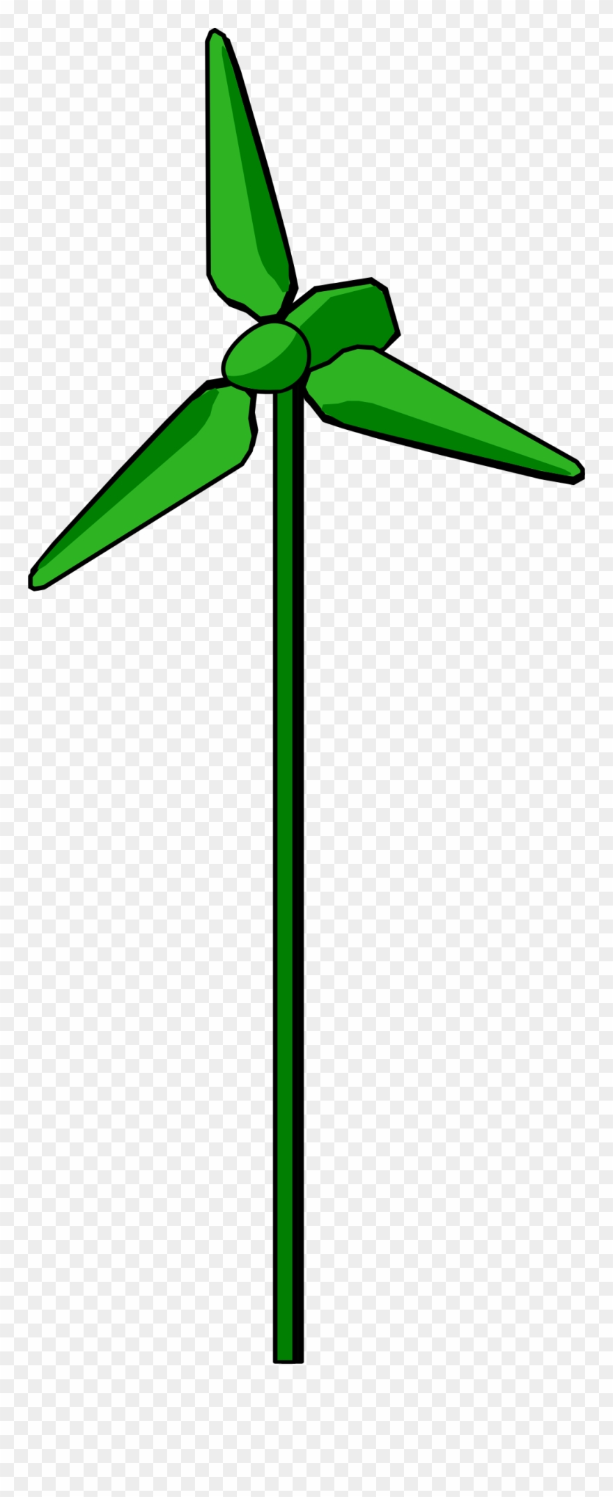 Big Image - Wind Turbine Clip Art - Png Download