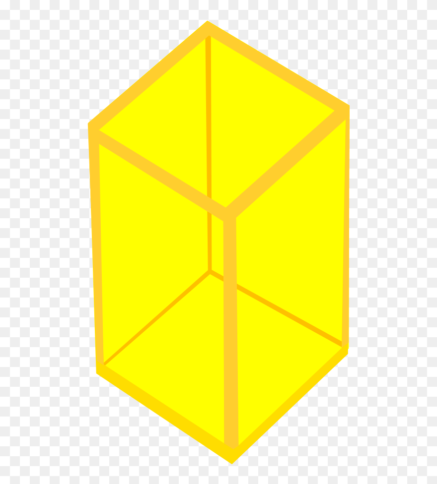 Yellow Transparent Cube Clip Art - Triangle - Png Download
