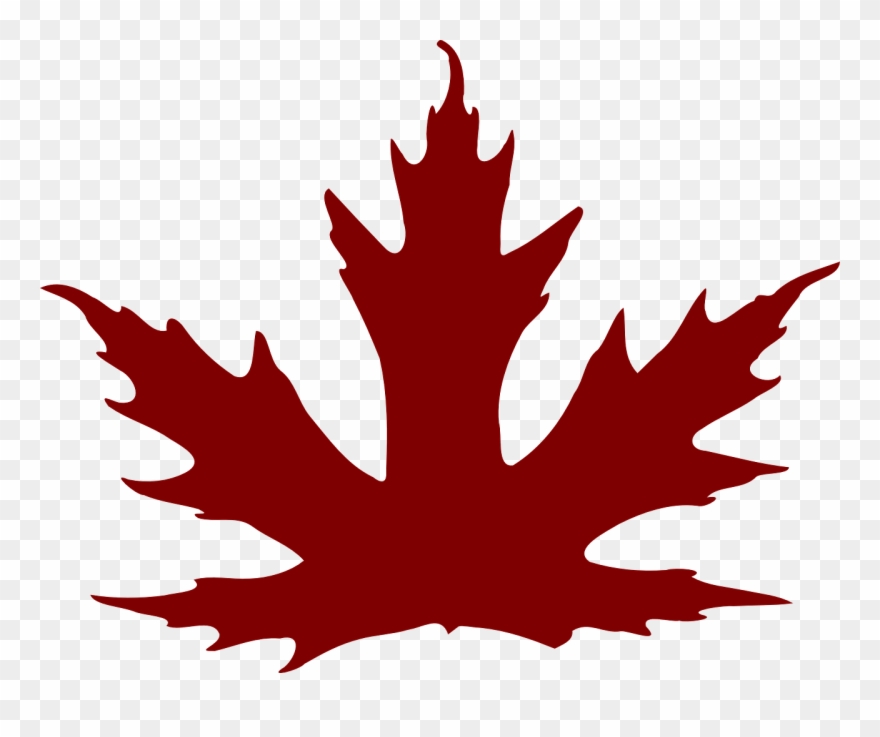 Maple Leaf Clipart Brown - Burgundy Fall Leaf - Png Download