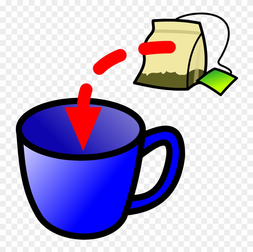 Symbol Drinks Tea - Put Tea Bag In Cup Clipart