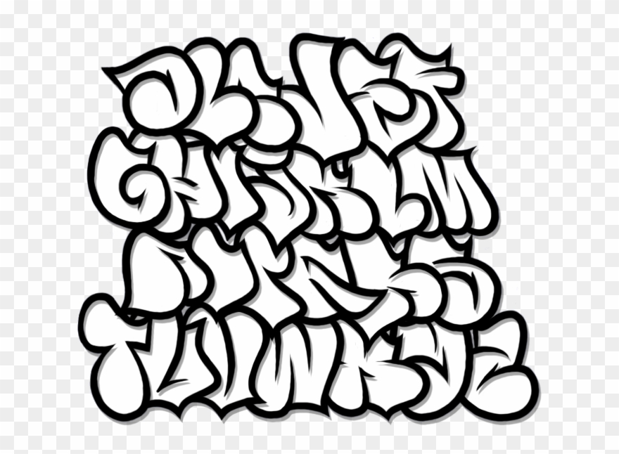 Image Library Stock Bubble Letter Clipart - Graffiti Alphabet - Png Download