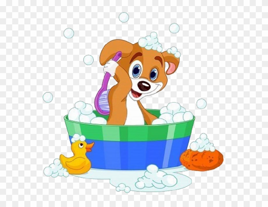 Cartoon Dog Having A Mesefigur K Pinterest - Cachorro Tomando Banho Vetor Clipart