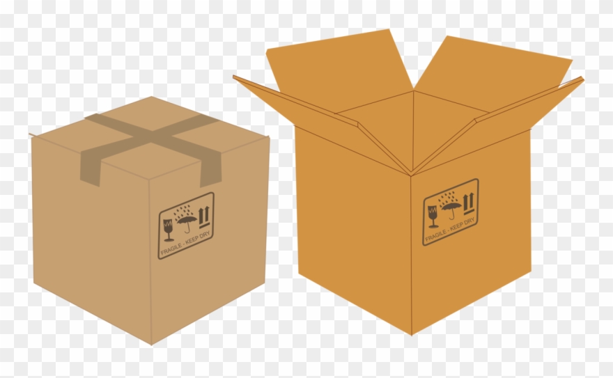 Paper Cardboard Box Packaging And Labeling - Open And Close Box Clipart