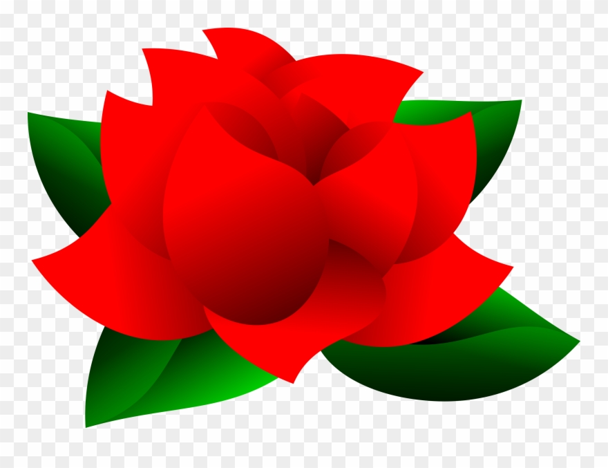 Red Leaf Clipart - Pretty Flower Clipart Flowers - Png Download