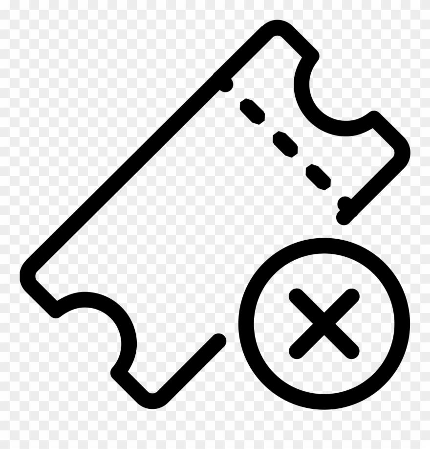 Delete Ticket Icon - Ticket Icon Clipart