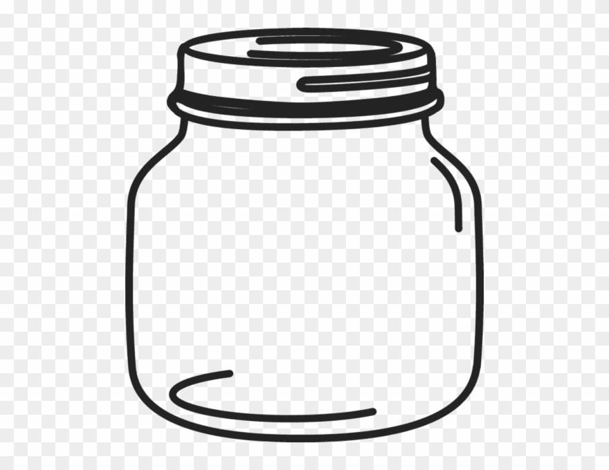 Petite Mason Jar Rubber Stamp Clipart