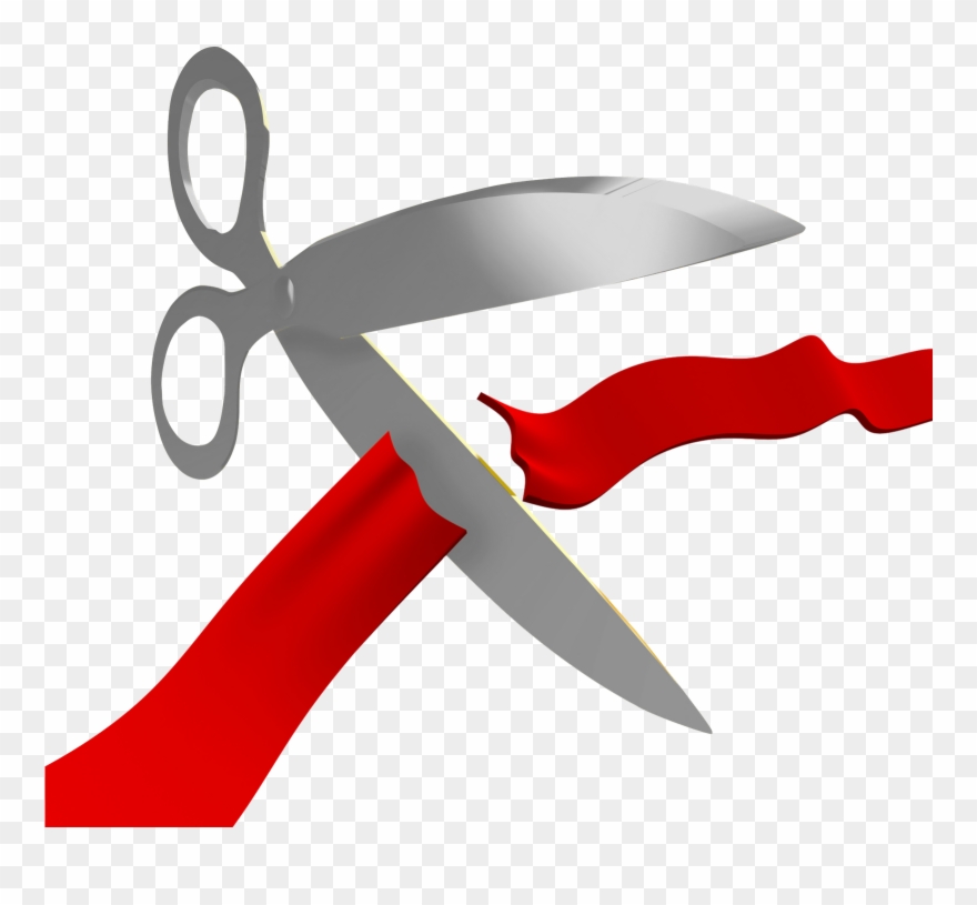 Clip Cut Ribbon Clipart Free Stock - Taglio Del Nastro Inaugurazione - Png Download