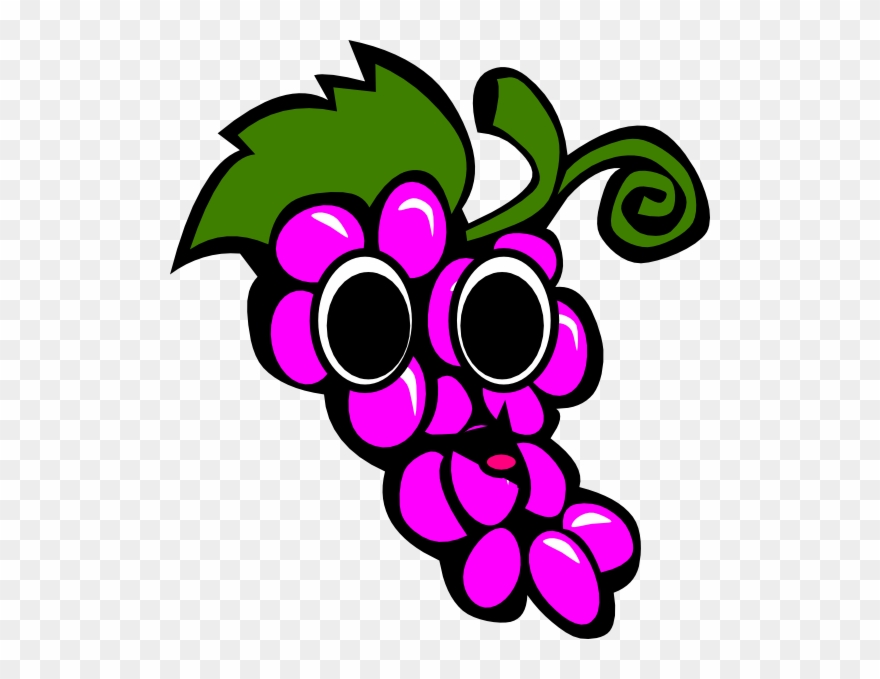Happy Grape Cliparts - Bunch Of Grapes Clipart - Png Download