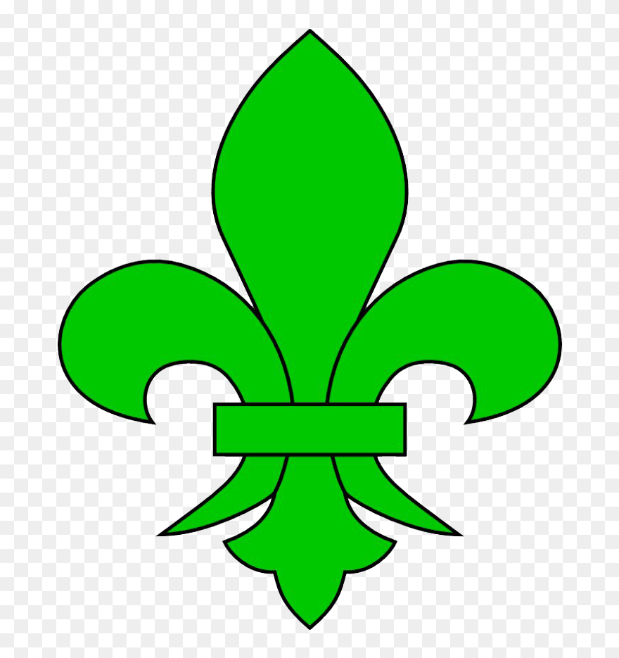 One Of A Kind Fleur De Lis Curtain Rod - Green Fleur De Lis Clip Art - Png Download