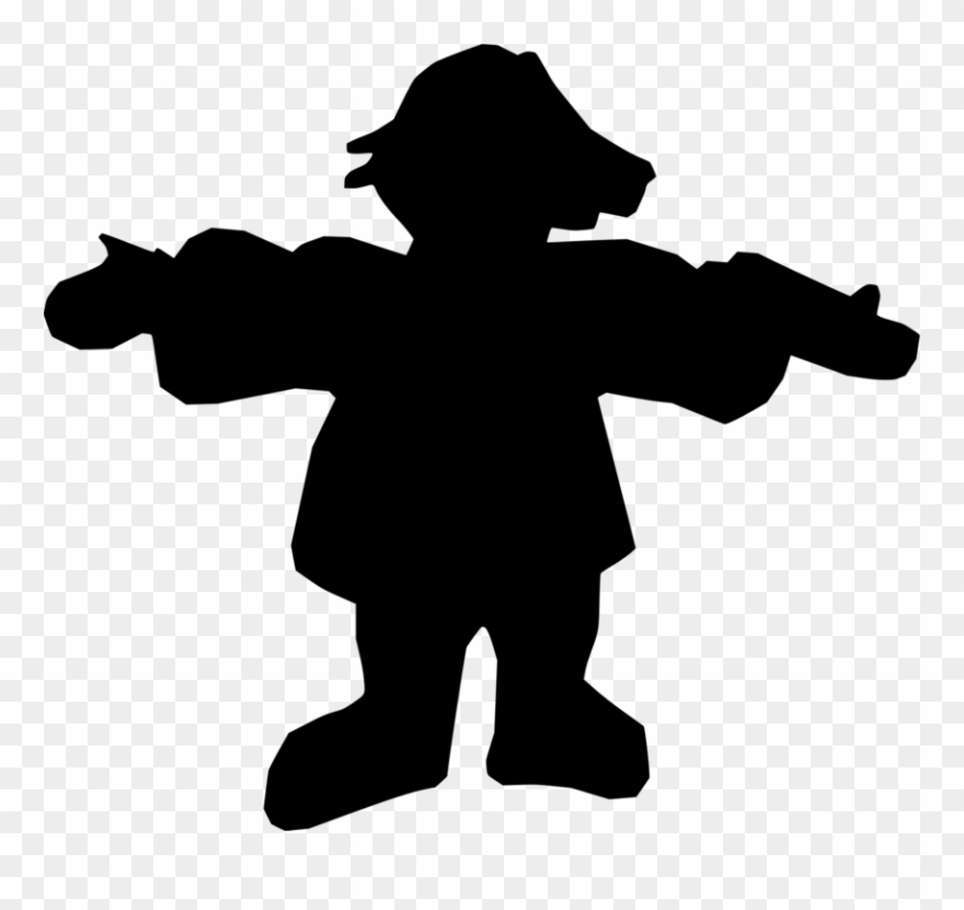 Silhouette Gosi Puppet The Adventures Of Pinocchio - Silhouette Hand Puppet Clipart