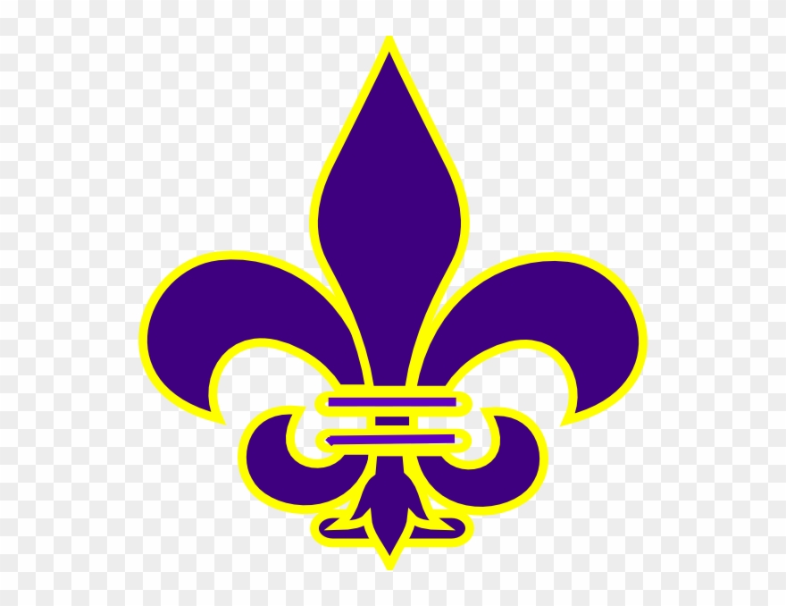 Purple And Gold Fleur De Lis Clipart