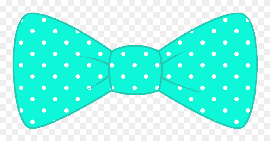 Bow Tie Necktie Blue Clip Art - Polka Dot Bow Tie Clipart - Png Download