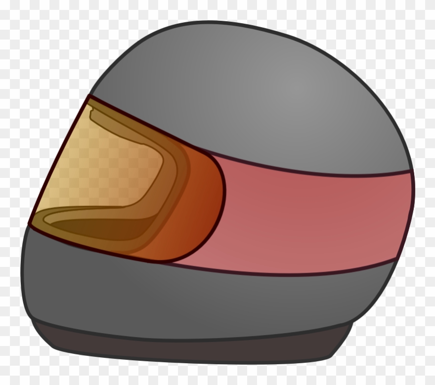 Clip Arts Related To - Cartoon Car Racing Helmet - Png Download