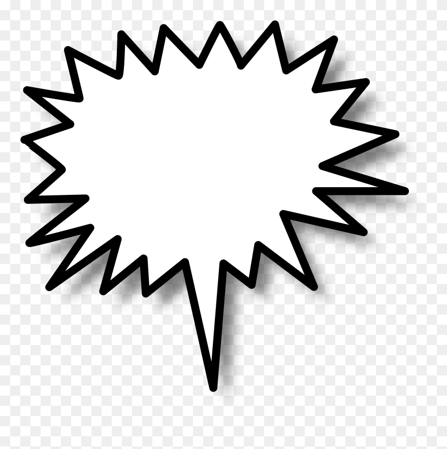Speech Bubble - Star Burst Clip Art - Png Download