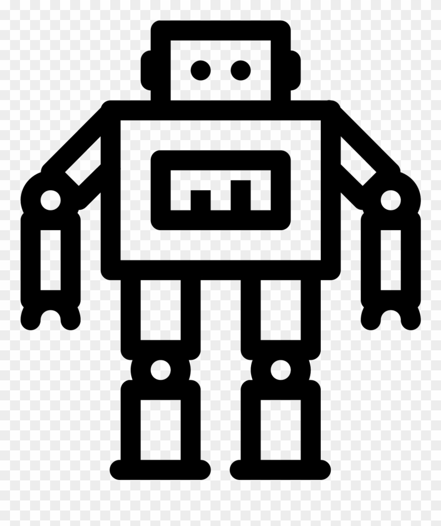 Vector Blueprint Robot Vector Freeuse Stock - Computer Robotics Clipart