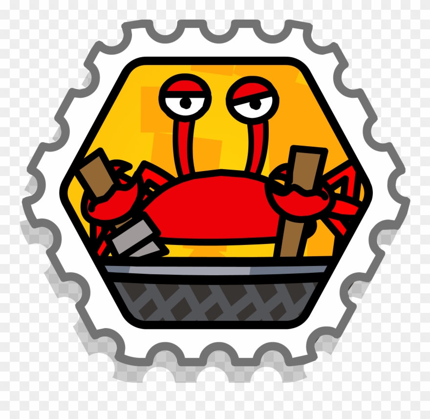 Crab Attack Stamp - Club Penguin Attack Stamp Clipart