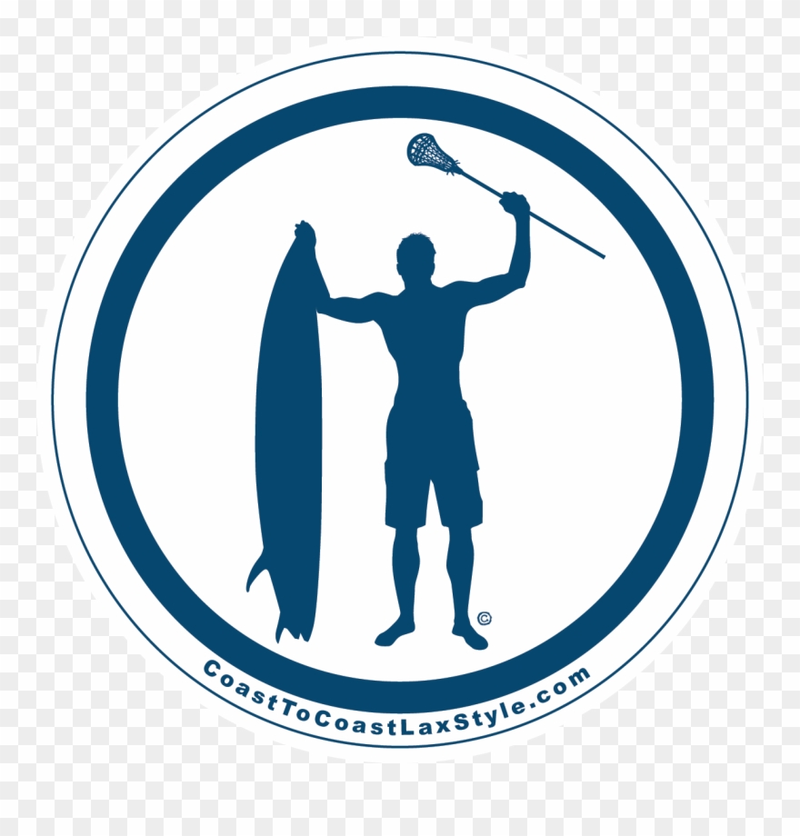 Lax Surfer Sticker - Surfing Clipart