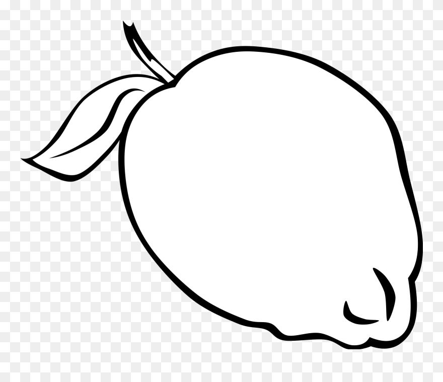 Food Lemon Svg - Fruit Outlines Clipart