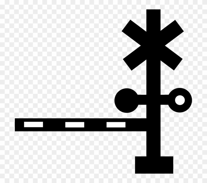 Railway Train Level Crossing - Train Clipart