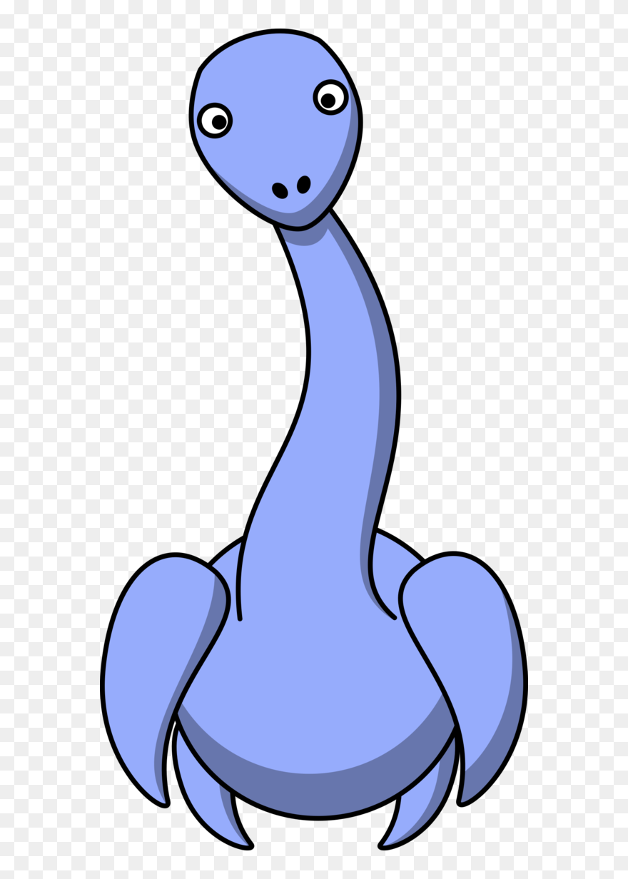 Underwater Castle Clipart - Cartoon Plesiosaur - Png Download