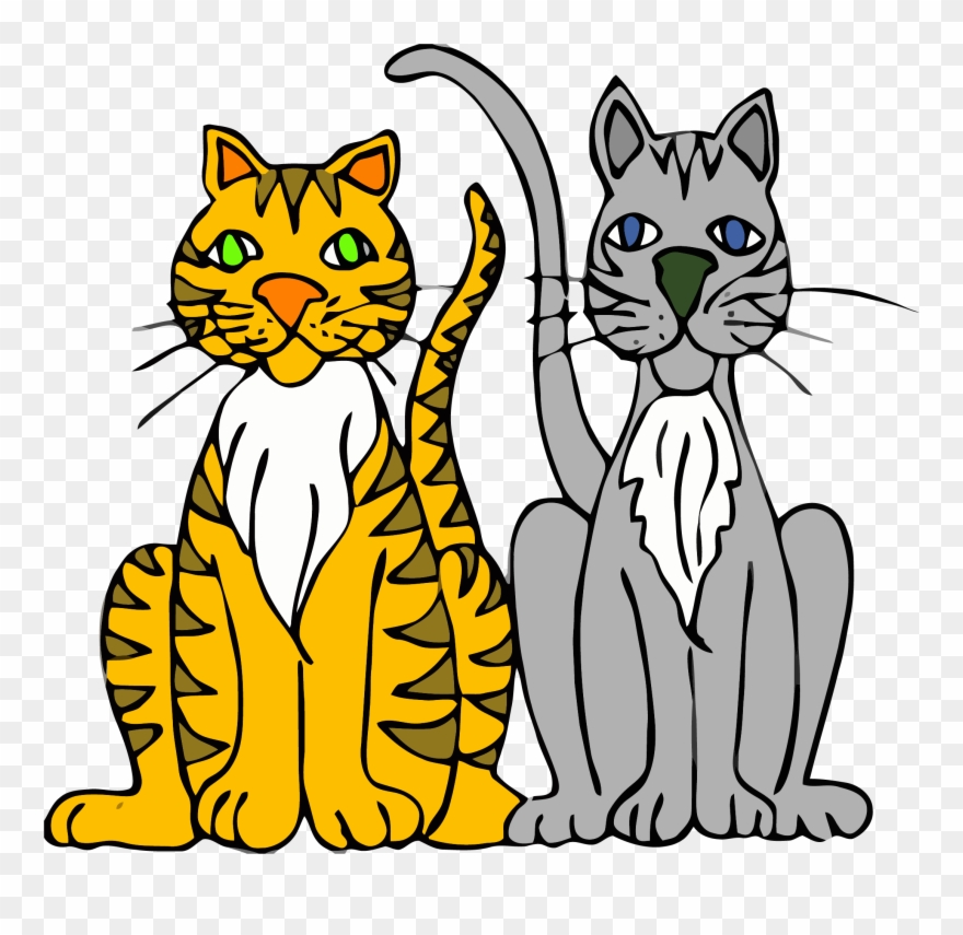 Double Cartoon Tiggers Clip Art Clipart Download Png - Cats Clipart Transparent Png