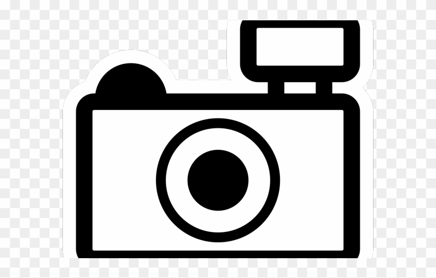 Camera Clipart Camera Lens - Clip Art Black And White Camera - Png Download
